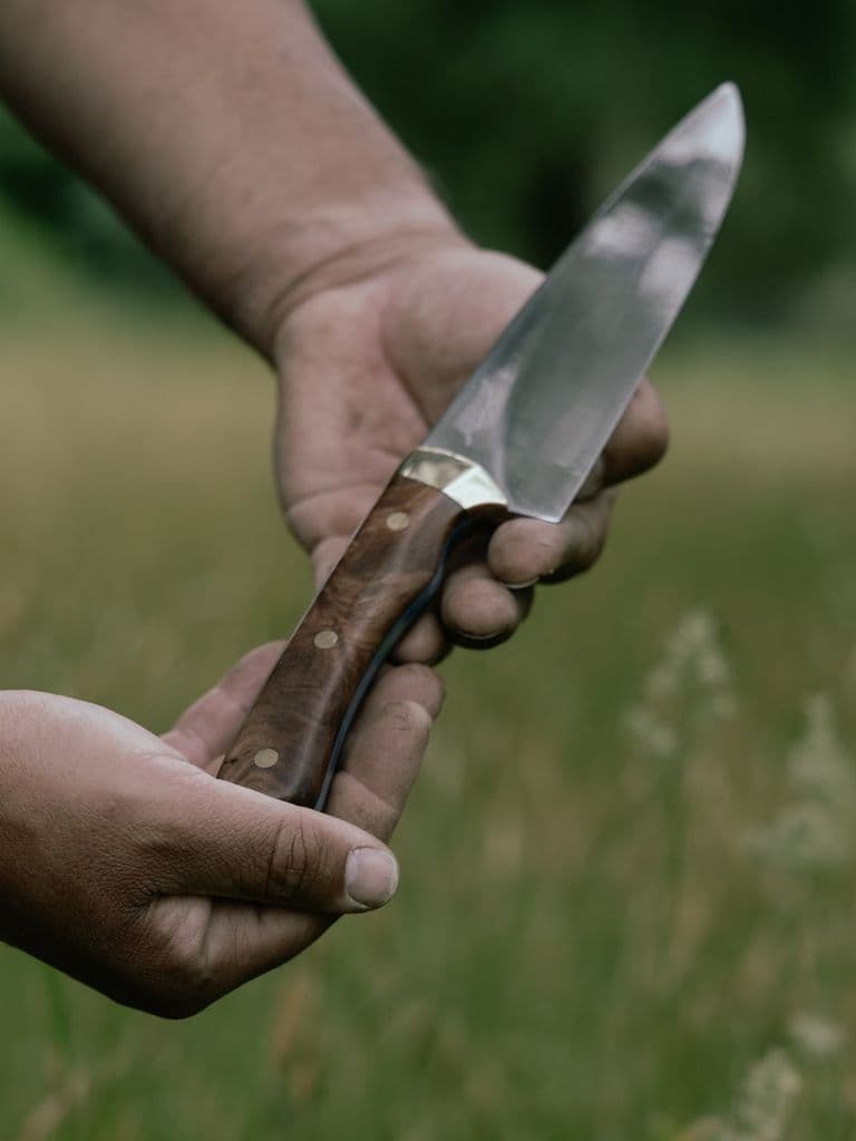 Knife making classes with master knife maker Kelvin here at Mohaka River Farm in Hawke's Bay
