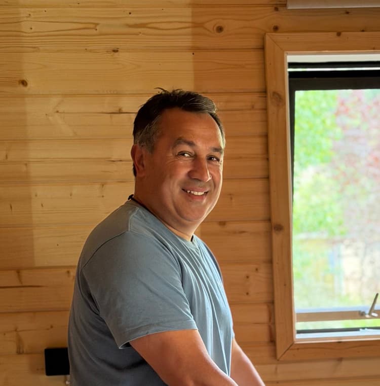 Kelvin and the team refurbishing the existing cabins to host guests from December 2025