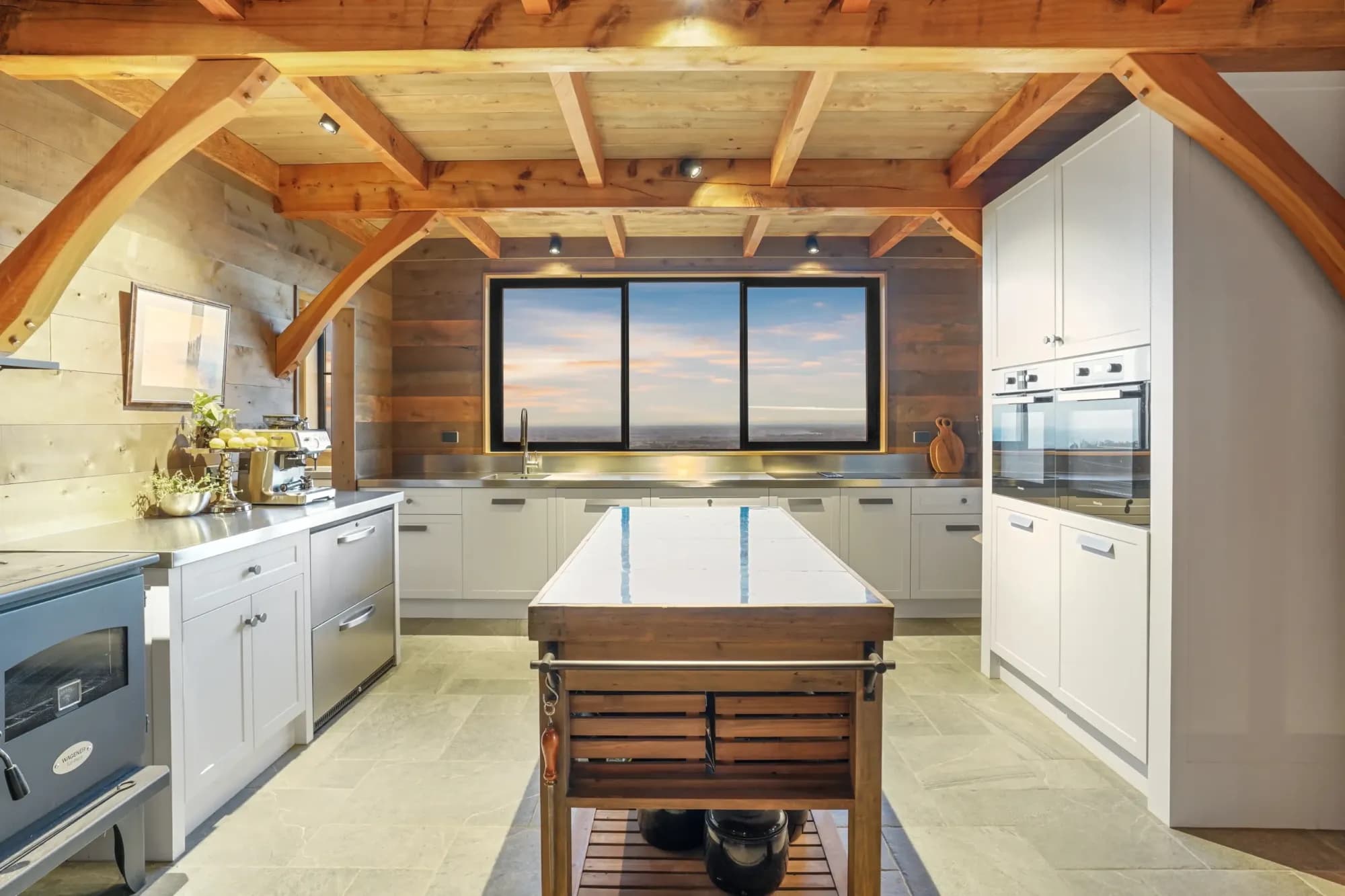 Home of the year, mortise and tenon barn home, log-to-home tours Hawke's Bay