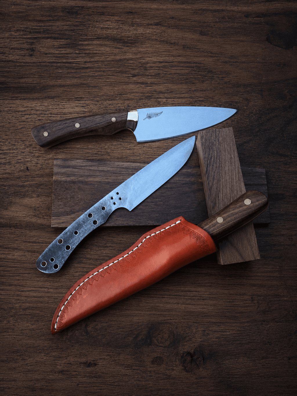 Unique gift experience featuring a knife making course on a scenic farm creating handcrafted knives that outperform many branded knives.