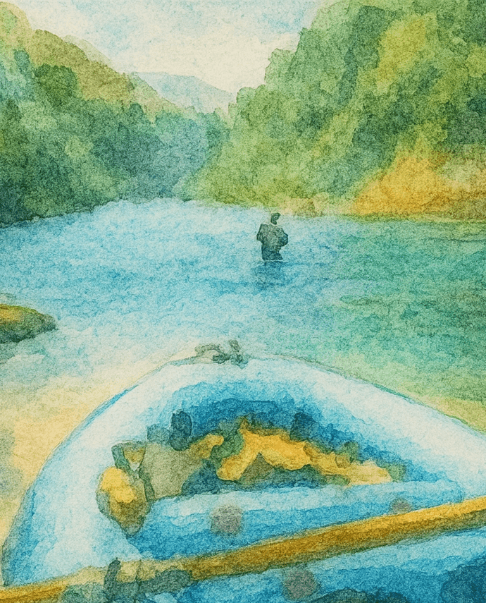 Raft fishing the Mohaka River NZ