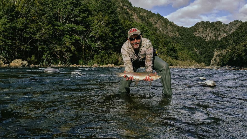 1 day guided fly fishing in Hawke's Bay near Taupo, led by Peter Macfarlane from Mohaka River Farm, certified fishing guide with ecologist background