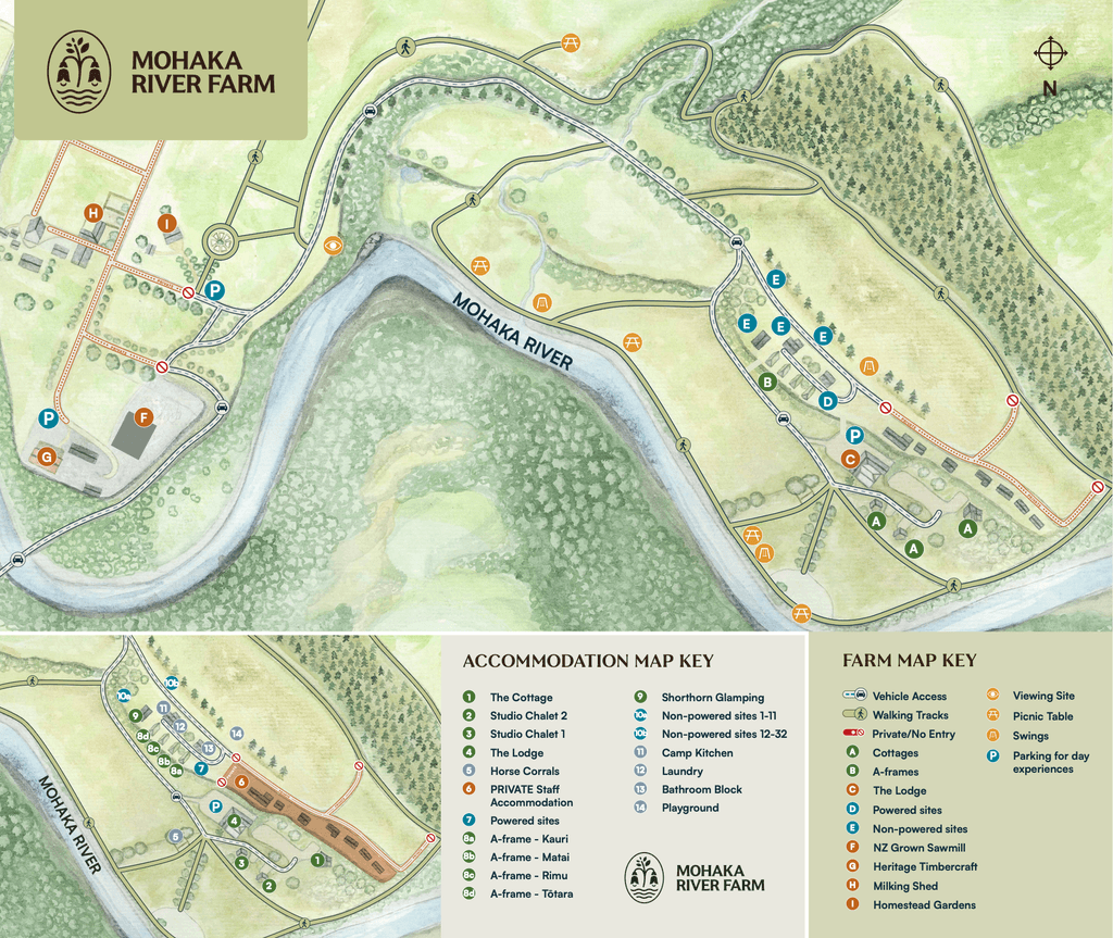 Farmstay map of the property - Mohaka River Farm